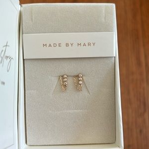 CZ Poppy Chain Huggie Studs